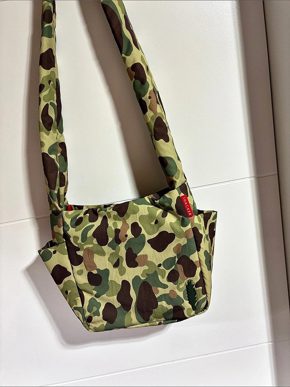THACKER Cocoon Utility Tote Camo Shoulder Bag Green & Brown